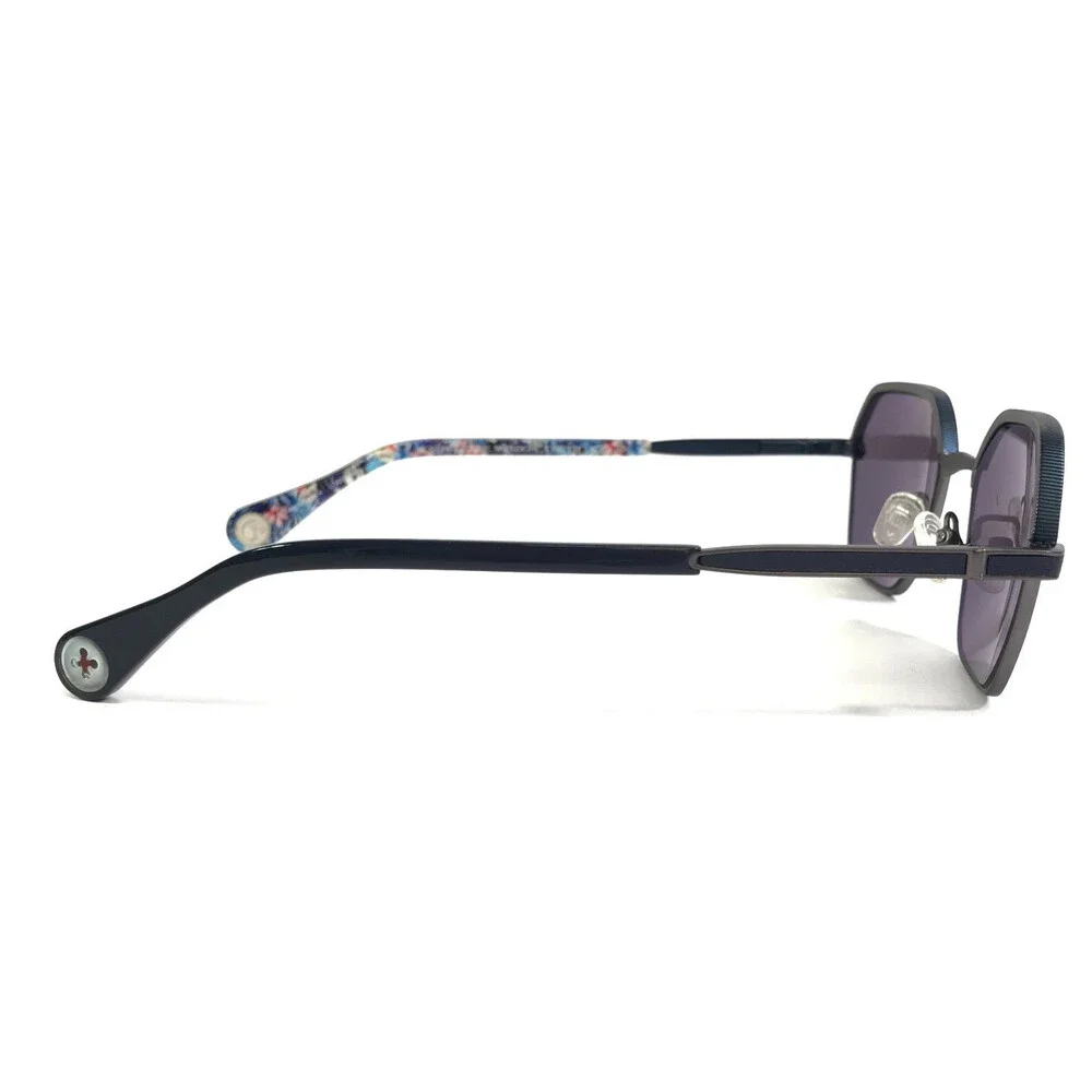 Robert Graham Sunglasses APOLLO GUN Gunmetal Blue Frames w/ Purple Mirror Lenses